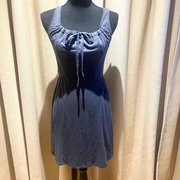 Athleta Navy Tie Front Sleeveless Dress Size XXSP - Picture 1 of 11